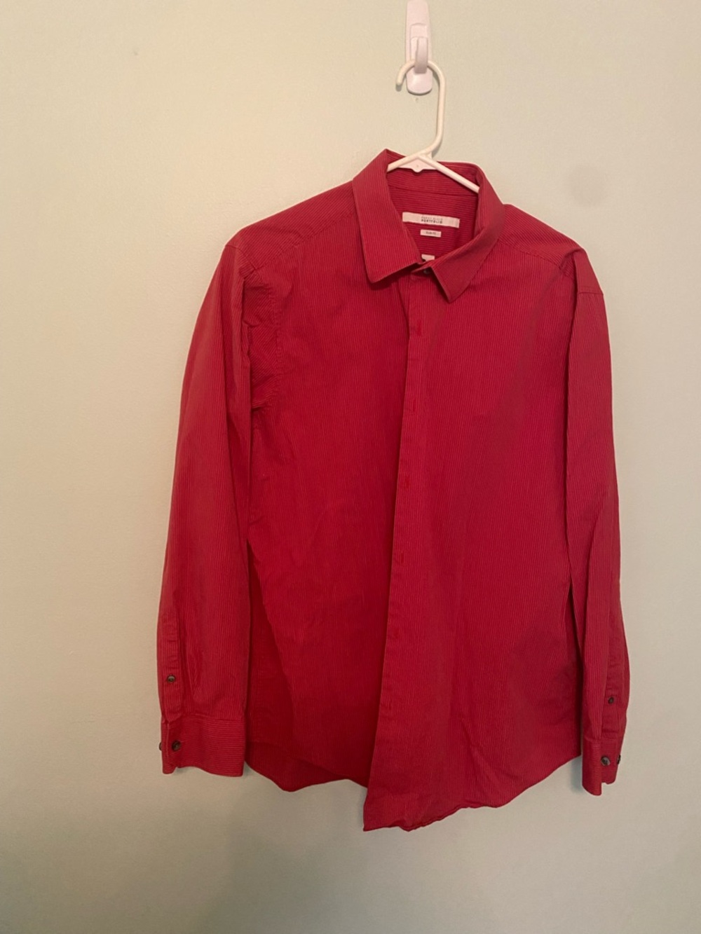Perry Ellis Red Long-Sleeve Dress Shirt
